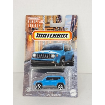 Matchbox 1:64 European Streets - Jeep Renegade 2019 blue